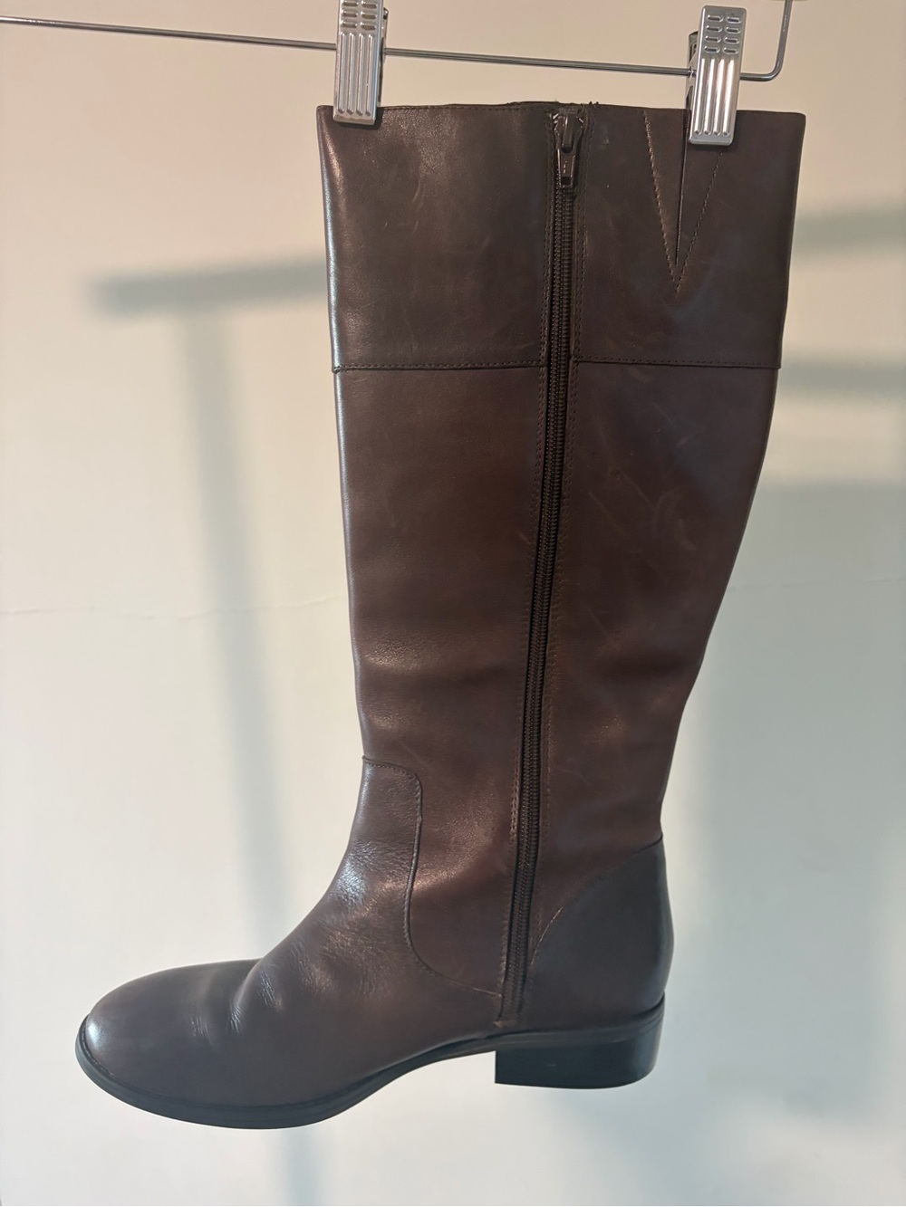 Ralph Lauren Dark Brown Leather Knee-High Riding Boot - Maribel - Size 8 - Picture 3 of 11